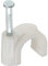 Inline? Graffe fermacavo con chiodo per Cavo Tondo, 8mm, Bianca, 100pz