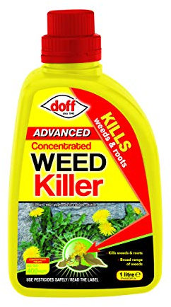 Doff Advanced Concentrated Weedkiller – 1L Ready for Dilution in Water for Garden Protection – Kills Deep Rooted Weeds from Pathways to Driveways - Long Lasting Weed Control – Strong Weed Killer