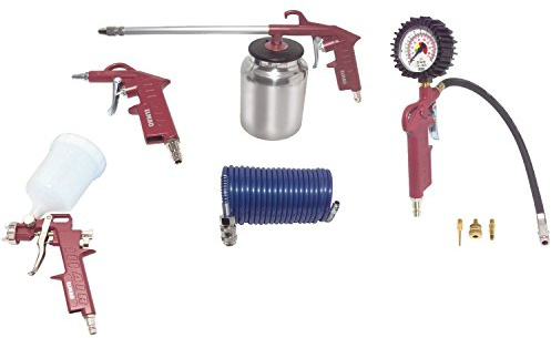 ELMAG 42090 Profi-Air Druckluft Heimwerker Set 6 teilig, Mehrfärbig
