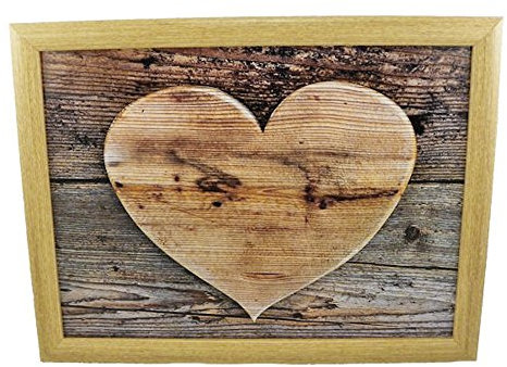 knietablett Holz Herz 43x33x7cm