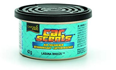 California Scents Ambientador de coche en Lata - Fragancia Duradera de Brisa Marina (Hasta 30 Días) - Control de Intensidad de Olor para un Ambiente Fresco y Personalizado en tu Coche, 42g