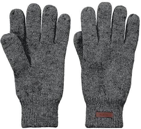 Barts Haakon Lambswool Handschuhe Herren - Strickhandschuhe Fingerhandschuhe Wollhandschuhe mit Futter Winter Herbst-Winter