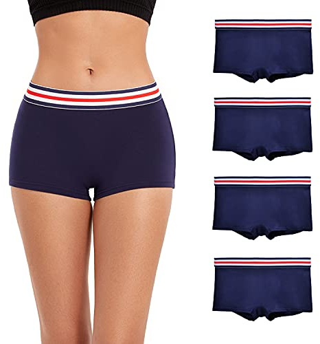 ZLYC Boxer Confortable en Coton pour Femme