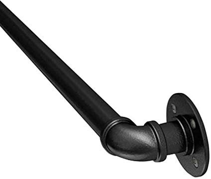 Industrial Treppengeländer innen außen Handlauf Halterung Wandhandlauf Wandhalterung | Geländer | Stange | Geländer Bausatz innen außen wetterfest, 1,2 m 1.5m 1.8m 2,5m 3m 6m 6m ( Size : 16ft/480cm )