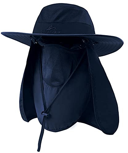 KOOLSOLY Fishing Hat,Sun Cap with UPF 50+ Sun Protection and Neck Flap,for Man and Women