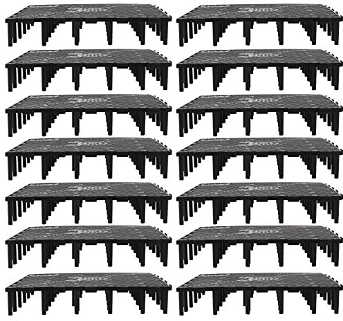 Fisch Tank Unteren Filter Bodenplatte - 20pcs PVC Sand Kies Filter Platte Bord für Aquarium - Spleißen Kombination Schindel Kies Filter Bord Trennwand - Schwarz