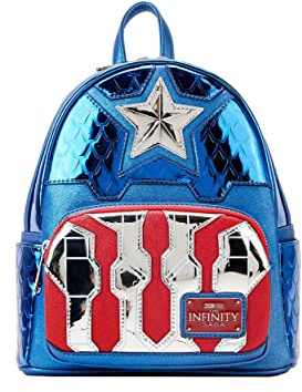 Loungefly: Marvel Shine Captain America Cosplay Mini Rucksack - Confidential