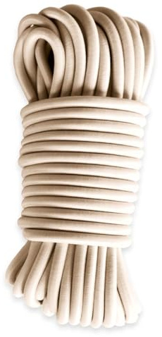 Cuerda elástica Marfil 70 metros - Calidad Profesional TECPLAST 9SW - Cable elástico - Diámetro 9 mm