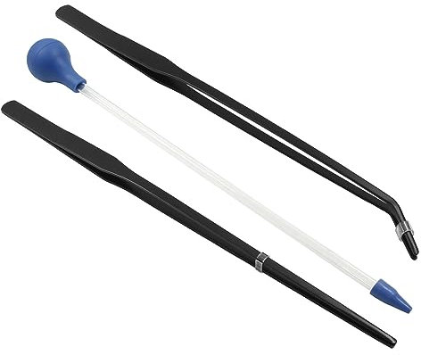 Hitefu Aquarium Feeder Set: 2 x lange Pinzette & 1 x Korallen-Futterzange, SPS HPS Feeder, Aquarium-Pinzette, Futterrohr-Werkzeug