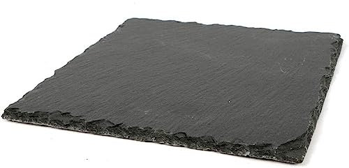 Vetrineinrete® Vassoio da portata in ardesia quadrato 15x15 cm piatto per servire finger food sushi formaggi vassoio aperitivo