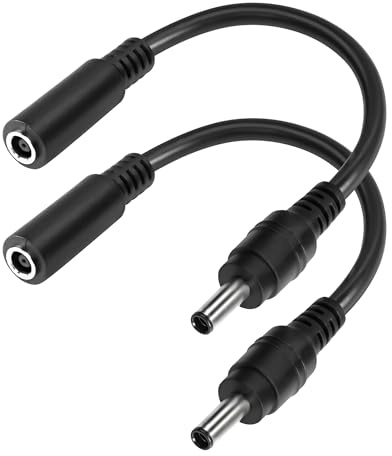 MEIRIYFA DC 4.5mmx3.0mm Stecker zu 4.5x3.0mm Buchse Netzteil Ladekabel 4530 Konverterkabel für Laptop Computer - 15cm, 2 Stück