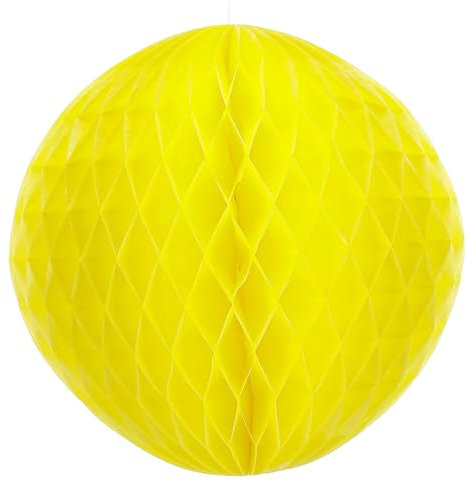 Deco Woerner Gelber Wabenball schwer entflammbar, B1 30 cm Ø