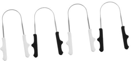 Gatuida 4pezzi Nettalingua u Shape Inossidabile Strumento Di Pulizia Per Lingua Ergonomico e Facile Da Usare Adatto e Adulti Durevole e Resistente Per Pulizia