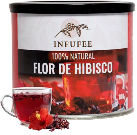 Fiori di Ibisco Essiccati 100g – Tisana Naturale dal Sapore Fruttato e Intenso, Perfetta Calda o Fredda, Ideale per Infusi e Bevande Rinfrescanti