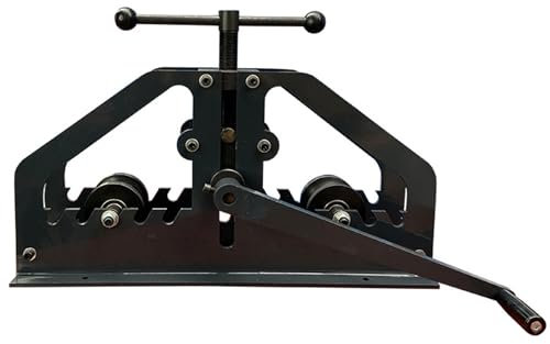 TAHALI manuelle Metallrohrbiegemaschine, robuste Rohrbiegemaschine, Rohrkerbmaschine, langlebige Arbeitswerkzeuge, TR-60 Rundrohrwalze, tragbare Rohrrollenbiegemaschine