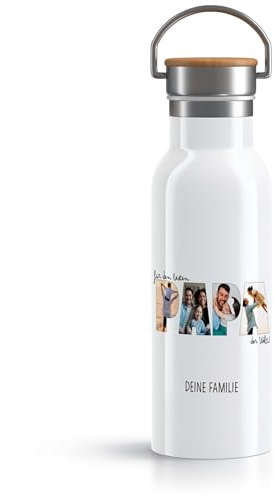 OWLBOOK® Personalisierte Fotogeschenke Geschenke für Papa Vatertagsgeschenke | Geburtstagsgeschenk für Papa Geschenk Geburtstag Vatertag | Foto Trinkflasche Papa | Keramik 600 ml