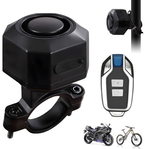 Motorrad Alarmanlage, Anti-Diebstahl Fahrrad Alarm 110dB Laute Vibration Sensing Wireless Anti-Diebstahl Fahrzeug Sicherheits Alarm System mit Fernbedienung für Fahrrad, Motorrad, Roller, Auto
