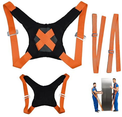 Tragegurte Umzug 2 Personen,800KG Transportgurt Umzug mit Schwamm Weste,Transportgurt Hebegurt für Möbelpacker Professionellen,Einstellbarer Länge Tragegurte für Schwere Gegenstände Möbel