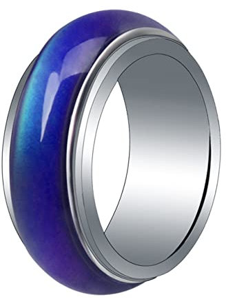 VALICLUD Stimmungsring Mit Farbwechsel Für Frauen Junge Mädchen Männer Schmuck Aus Hergestellt Für Stimmungsanzeige Und Temperaturreaktion
