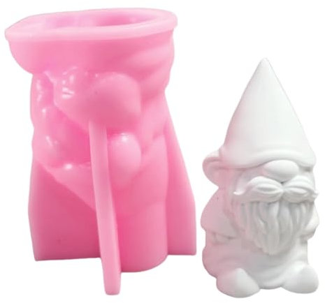Gnome Silicone Mold, Christmas Resin Molds, Epoxy Casting Mold, Handmade Candle Mold, Christmas Resin Molds Epoxy Casting Mould - Gnome Silicone Mold For Garden Statues