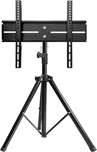 Soporte TV, Soporte TV con trípode Negro, Soporte TV Piso con Altura Ajustable con VESA 400x400 mm, Soporte TV portátil, Soporte Plegable TV
