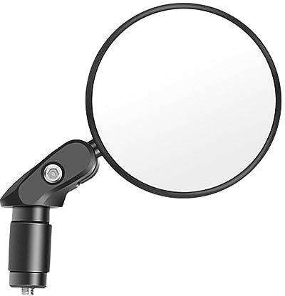 YARNOW Fahrrad Rückspiegel Konvex Verstellbarer Fahrradspiegel Für Lenker Kompakter Runder Klappspiegel Passend Für Mountainbike Rennrad Und Freizeitfahrer Einfache Montage Schwarz