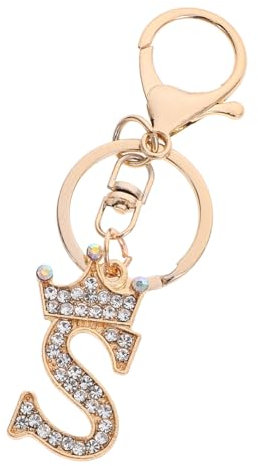 Beavorty Rhinestone Buchstaben Schlüsselanhänger Leicht Glänzender Anhänger Für Damen Rucksack Geldbörse Charms Stilvoll Robust Als Geschenk