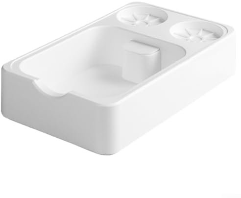 Espresso Knock Box con contenitore integrato Organizza i tuoi accessori da caffè in modo efficiente (bianco)