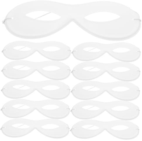 CHICAMPERA 20 Stück Diy Graffiti Masken aus PVC Flock für Fasching Halloween Weiche Bequeme Weiße Masken für Kreative Malaktivitäten für Kindergeburtstage und Partys