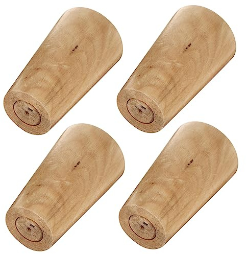 EXHUMKY 4 Stück Möbelfüße Holz Massiv Rund Kugelförmig mit Schrauben Ersatzbeine für Sessel Schrank Couchtisch Möbelbeine