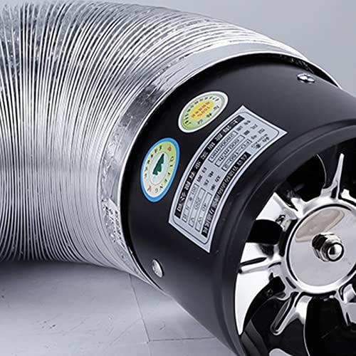 Ventilatore a tubo, ventola di scarico, 600 m³/h (353 CFM), diametro 150 mm, ventilatore industriale, ventilatore da costruzione, funzionamento silenzioso, per officina, cantina, fabbrica