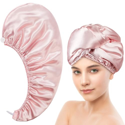 AUYAO Asciugamano in Microfibra per Capelli da Donna, Asciugamani in Turbante, Super Assorbente, per Casa e Salon, Asciugamano per Asciugare per Donne Bambini Capelli Lunghi e Ricci
