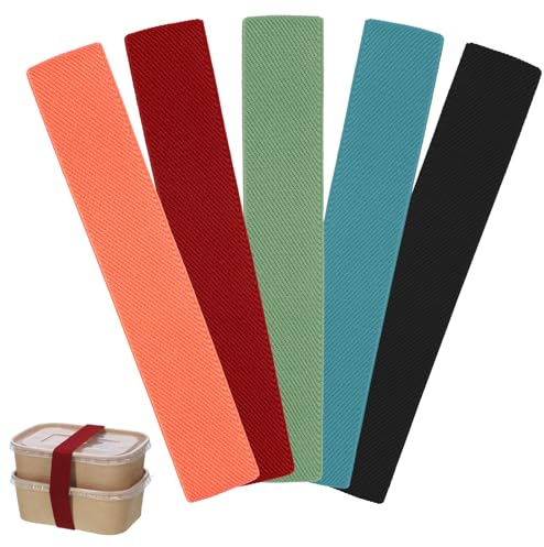 5 Stück Ento Box Gurt, Lunchbox Band Brotdose Befestigungsgurte Bento Box Gummiband Gurt Bands für Bento Boxen Lunchboxen Gummiband Ersatz Boxen zubehör für Brotdosen Zuhause Schule Camping Boxs