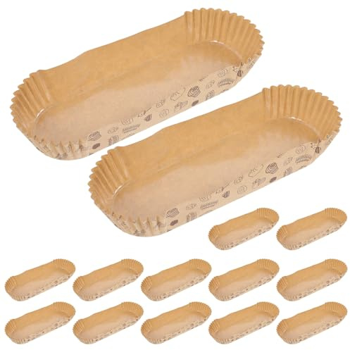 OSALADI 100 Pirottini di Carta a Forma di Barca per Muffin Cupcake e Pane, Rettangolari Antiaderenti per Dolci e Prodotti da Forno, Adatti per Preparazioni Casalinghe e Feste