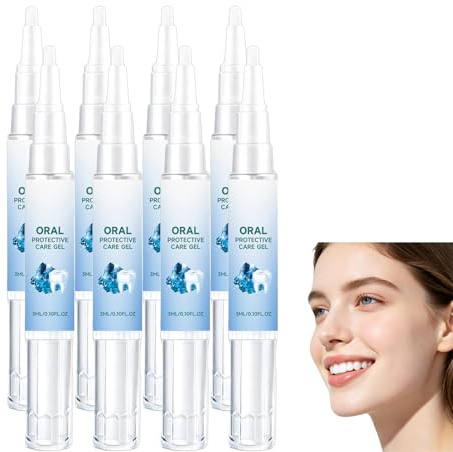 Gel per lo sbiancamento delle gengive istantaneo, gel per la riparazione dentale, gel per la cura della bocca, gel per la cura delle gengive, trattamento istantaneo, sbiancamento dei denti (8 pezzi)