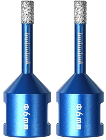 NUTKIT 2 Piezas Broca de Diamante 6MM, Vacío Soldadura