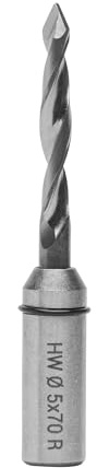 ENT 23120 Durchgangsbohrer VHW, Schaft (S) 10 mm, Durchmesser (D) 5 mm, NL 32 mm, SL 30 mm, L 70 mm, Rechts