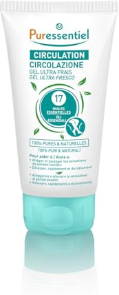Puressentiel Circulation Gel Ultra–Frais aux 17 Huiles Essentielles 125 ml | Contient du Menthol naturel. A partir de 7 ans. Soulage la sensation de jambes lourdes et soutient le système veineux