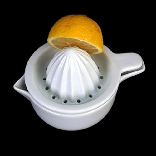Holst Porzellan KPP 030 Saft- und Zitruspresse 2-teilig 0,30 L, weiß, 10.5 x 10.5 x 9 cm | 2-teilig, 10,5 x 10,5 x 9 cm