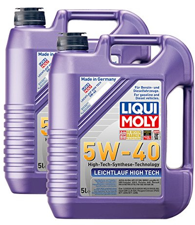 2x Motoröl LIQUI MOLY 3864 Leichtlauf High Tech 5W-40 Motorenöl Motor Öl 5 Liter