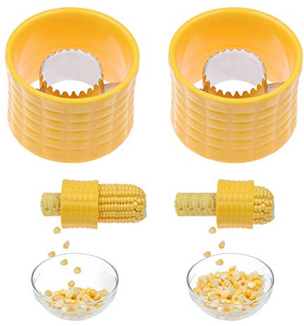 Kare & Kind Mais-Entkörner, 2er Set - Diese Werkzeuge zum Entfernen von Maiskörnern sind der einfachste Weg, um die Körner aus frischem Mais zu entfernen - Drücken Sie einfach den Mais durch das Gerät