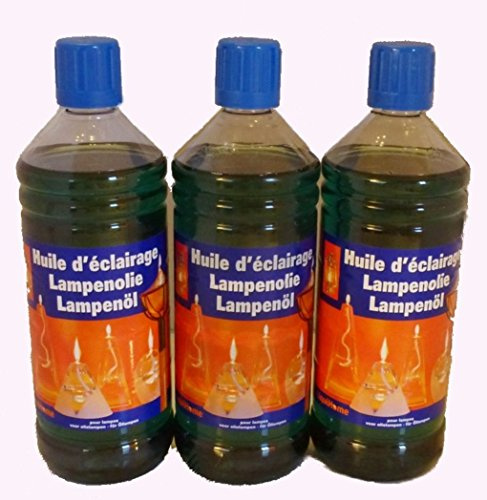Huile de paraffine verte pour lampe (3 x 1L)