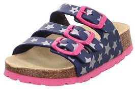 Superfit Mädchen FUSSBETTPANTOFFEL Hausschuhe, BLAU/HELLBLAU 8400