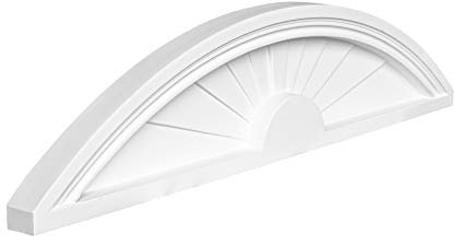 Couronnement | polyuréthane résistant aux chocs | convient pour les portes et les armoires | pignon décoratif | fronton | blanc | PU | Hexim Perfect | 230 x 1015 mm | D2505