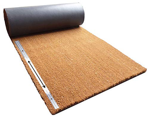 Matten-Center Kokosmatte Meterware | Kokos Fußmatte Zuschnitt auf Wunschlänge | Diverse Breiten und Stärken | ab 17,40 € | gewählt: 100 cm breit, 20-50 cm lang, 24 mm dick