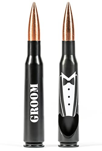 Groom Gifts for Wedding - Engraved ‘GROOM' 50 Cal Bottle Opener I Wedding Gift for Groom I Groom Gifts from Bride I Groom To Be