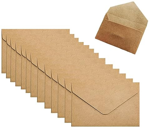60 st/set kraftpapper kuvert kraftpapper kuvert kraftpapper kuvert kuvert sand brun kraftpapperskuverter för gåva gratulationskort inbjudan bröllop, jul, födelsedag, inbjudningar