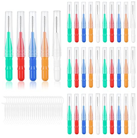ACWOO Interdentalbürsten, 30 Stücke Zahnzwischenraumbürsten, Soft Mini Soft Dentalbürsten, Zahnzwischenraumreiniger Bürste, Zwischenraum Zahnbürste mit 30 Zahnseide