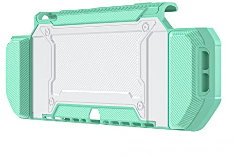 Housse de transport compatible pour Switch OLED, housse de protection pour console de jeu, sac de rangement anti-chute, housse de protection pour manettes de jeu (Vert)