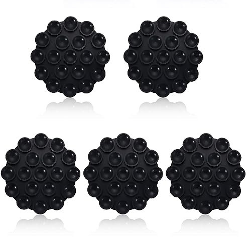 Savita 5St Silikon Handyhalterung Auto Saugnapf, Mehrzweck Handyhalterung Auto Saugnapf Kfz Smartphone Halterung Saugnapf Unterstützung für Mobile Stromversorgung (Schwarz)